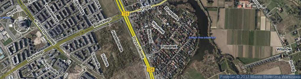 Zdjęcie satelitarne Młocarni ul.