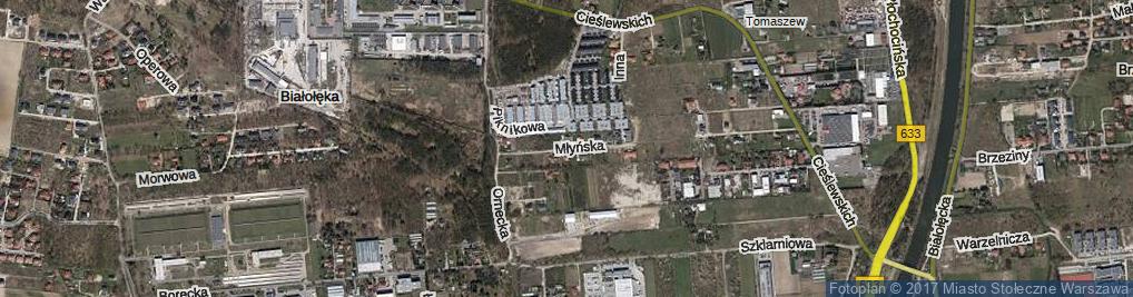 Zdjęcie satelitarne Młyńska ul.