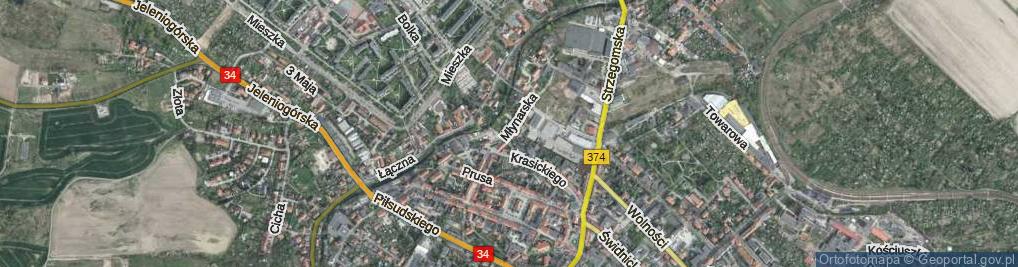 Zdjęcie satelitarne Młynarska ul.