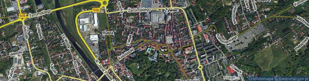 Zdjęcie satelitarne Młyńska ul.