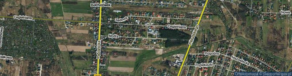 Zdjęcie satelitarne Modra ul.