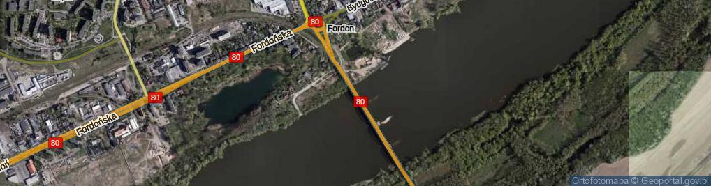 Zdjęcie satelitarne Most Fordoński im. Rudolfa Modrzejewskiego most.