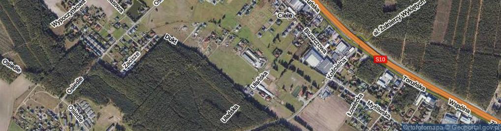 Zdjęcie satelitarne Modrakowa ul.