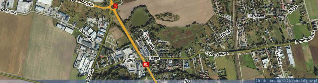 Zdjęcie satelitarne Modrzewiowa ul.