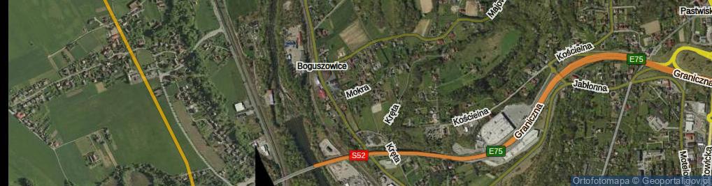 Zdjęcie satelitarne Mokra ul.