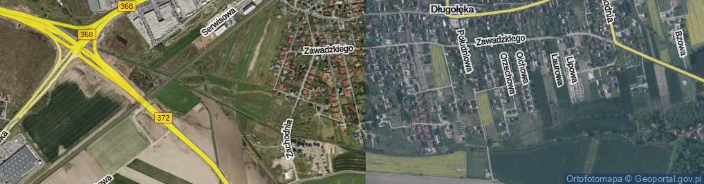 Zdjęcie satelitarne Modrzewiowa ul.