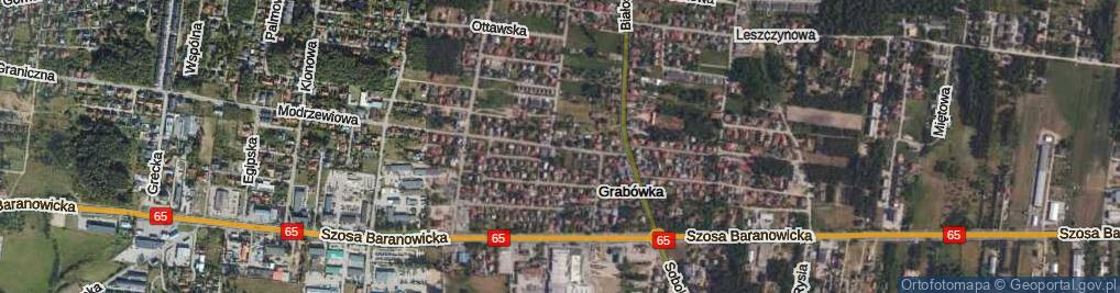 Zdjęcie satelitarne Modrzewiowa ul.