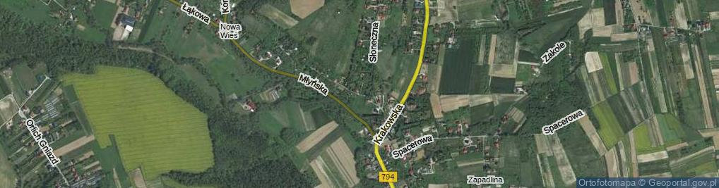 Zdjęcie satelitarne Modrzewiowa ul.
