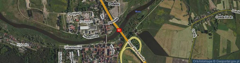 Zdjęcie satelitarne Most Warszawski most.