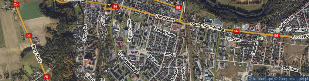 Zdjęcie satelitarne Moniuszki Stanisława ul.