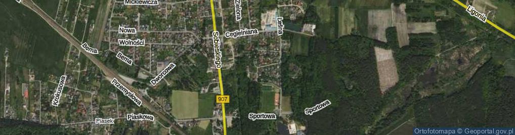 Zdjęcie satelitarne Modrzewiowa ul.