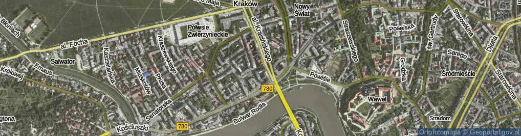 Zdjęcie satelitarne Morawskiego Kazimierza ul.