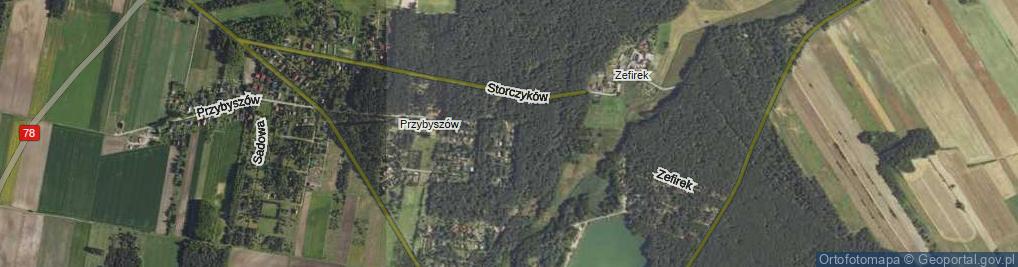 Zdjęcie satelitarne Modrzewiowa ul.