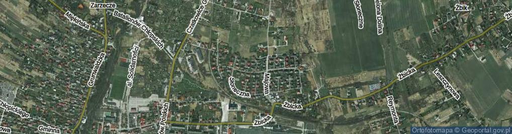 Zdjęcie satelitarne Modrzewiowa ul.