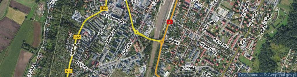 Zdjęcie satelitarne Mostowa ul.