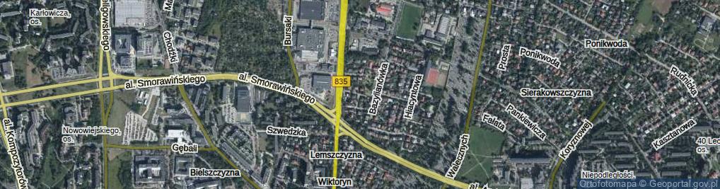 Zdjęcie satelitarne Morzyckiej Faustyny ul.