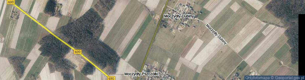 Zdjęcie satelitarne Moczydły-Pszczółki ul.