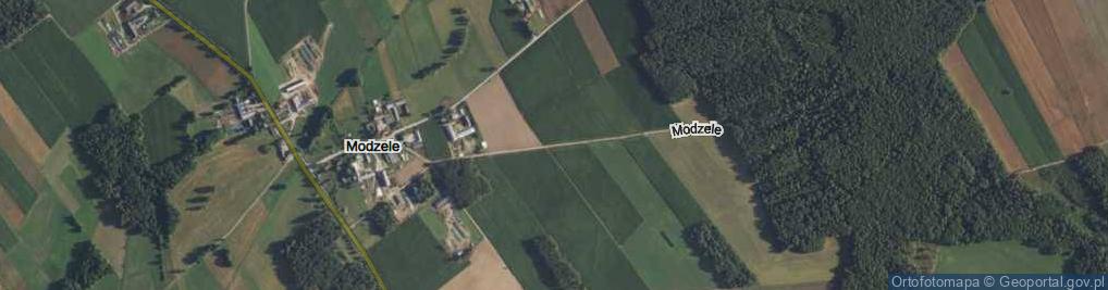 Zdjęcie satelitarne Modzele ul.