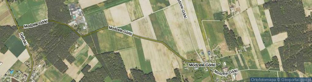 Zdjęcie satelitarne Modzele-Górki ul.