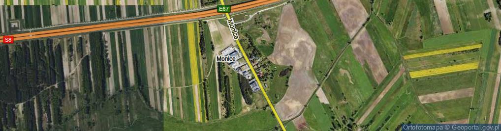 Zdjęcie satelitarne Monice ul.