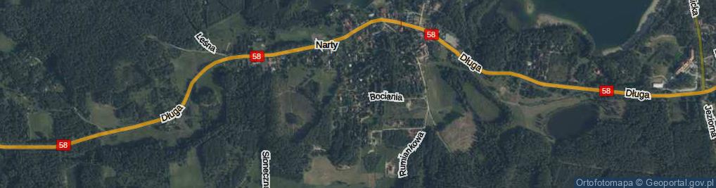 Zdjęcie satelitarne Modrzewiowa ul.