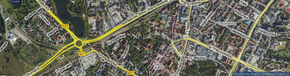 Zdjęcie satelitarne Most Młyński most.