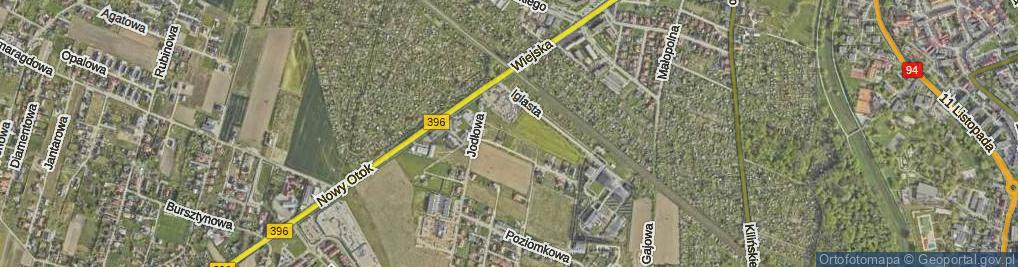 Zdjęcie satelitarne Modrzewiowa ul.