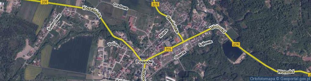 Zdjęcie satelitarne Mokra ul.