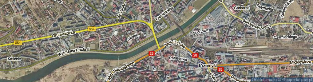 Zdjęcie satelitarne Most Orląt Przemyskich most.