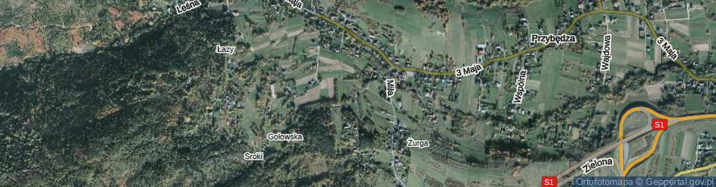 Zdjęcie satelitarne Modrzewiowa ul.