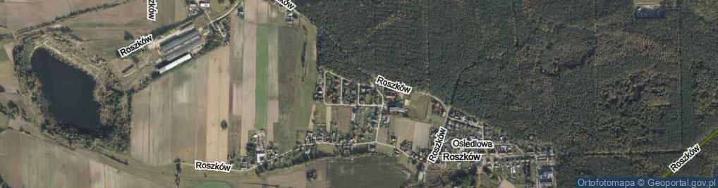 Zdjęcie satelitarne Modrzewiowa ul.