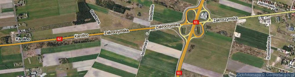 Zdjęcie satelitarne Modlińska ul.