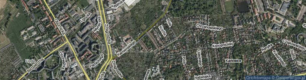 Zdjęcie satelitarne Mochnackiego Maurycego ul.