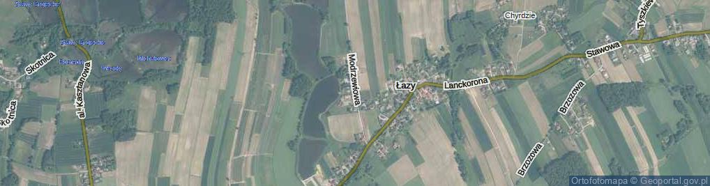Zdjęcie satelitarne Modrzewiowa ul.