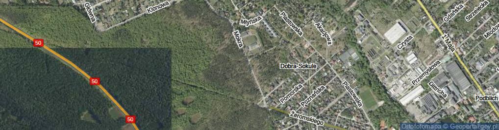 Zdjęcie satelitarne Mokra ul.