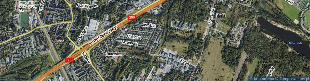 Zdjęcie satelitarne Mroźna ul.