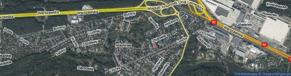 Zdjęcie satelitarne Mścibora ul.