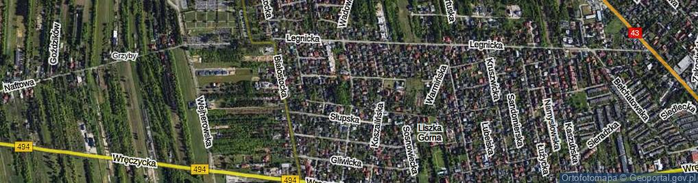 Zdjęcie satelitarne Myślenicka ul.