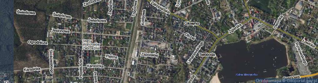 Zdjęcie satelitarne Myśliwska ul.