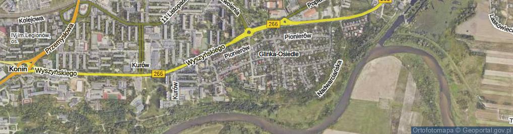 Zdjęcie satelitarne Myśliwska ul.