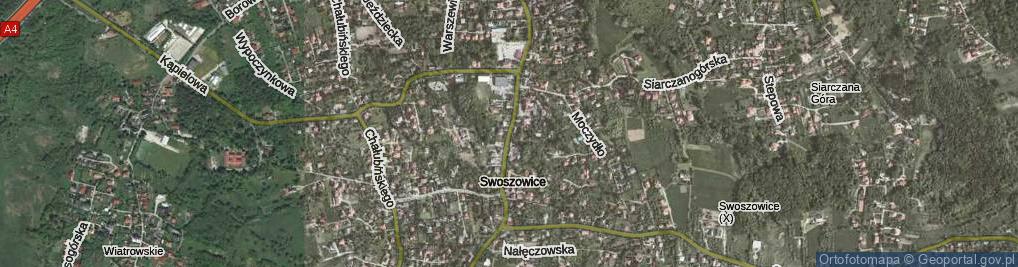 Zdjęcie satelitarne Myślenicka ul.