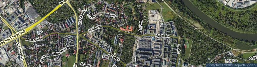 Zdjęcie satelitarne Myśliwska ul.