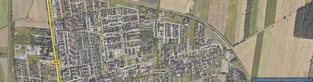 Zdjęcie satelitarne Myśliwska ul.