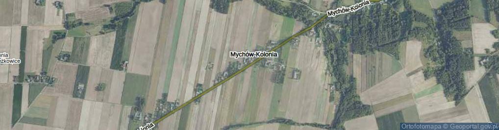 Zdjęcie satelitarne Mychów-Kolonia ul.
