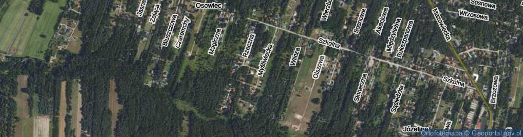 Zdjęcie satelitarne Myśliwiecka ul.