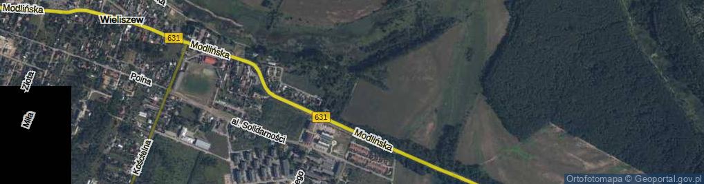 Zdjęcie satelitarne Myśliwska ul.