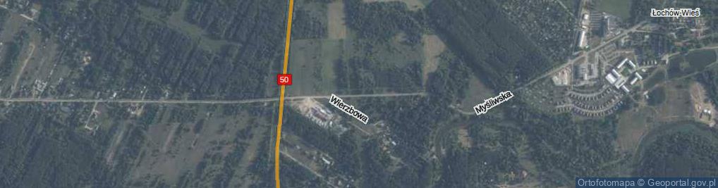 Zdjęcie satelitarne Myśliwska ul.