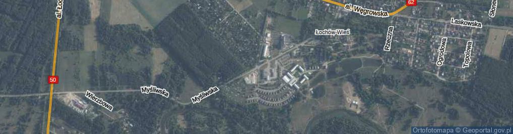 Zdjęcie satelitarne Myśliwska ul.