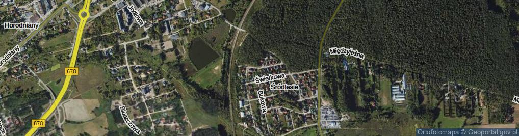 Zdjęcie satelitarne Myśliwska ul.