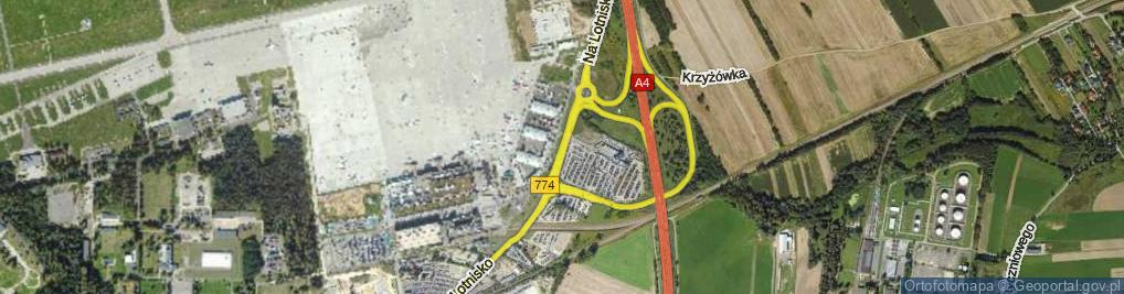 Zdjęcie satelitarne Na Lotnisko ul.